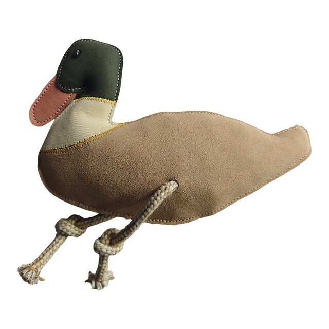 Imagen 0 de Juguete Fred & Rita para perros pato de piel de ante con sonido