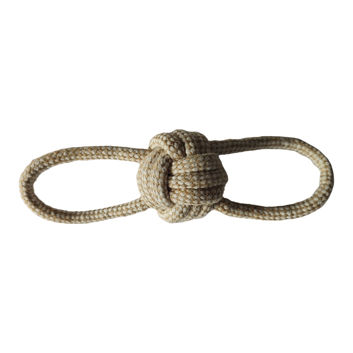 Fred & Rita – Juguete Fred & Rita para perros mordedor de cuerda doble. Marrón Talla 22 x 7,5 cm