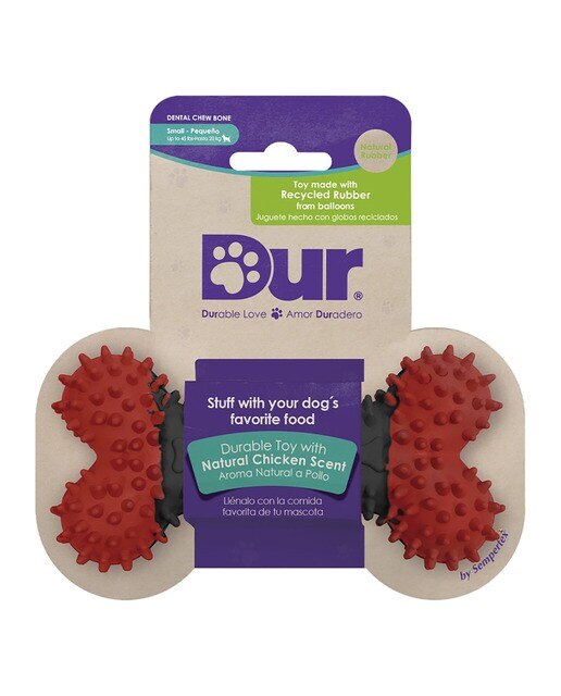 Dur - Hueso rojo y negro Dur para perros pequeños Pequeños y Medianos