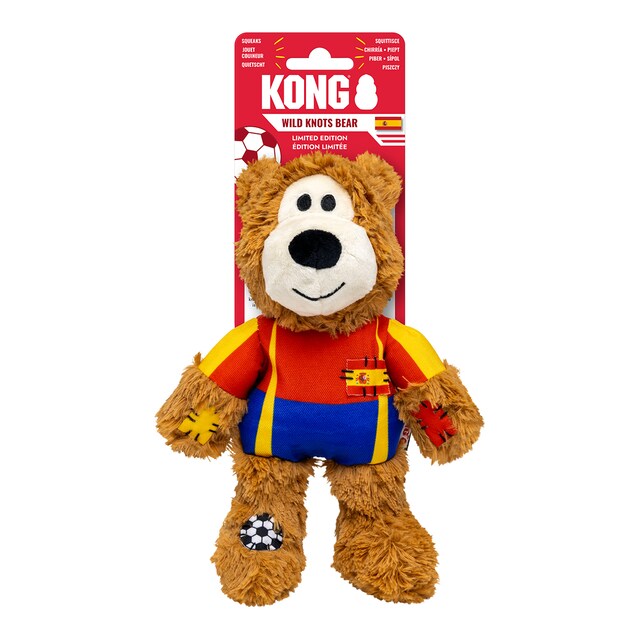 Juguete oso Mundial España Wild Knots para perros Kong