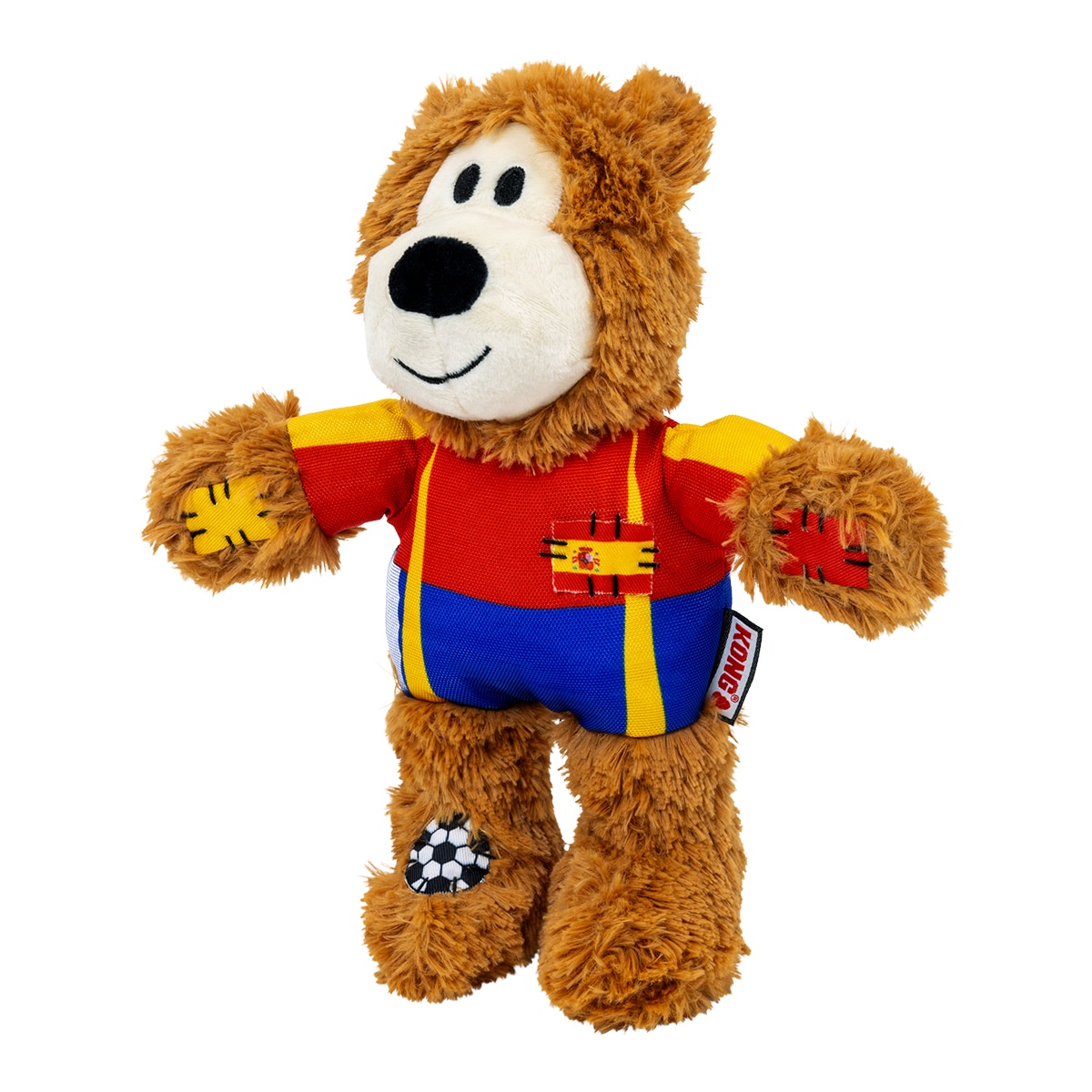 Juguete oso Mundial España Wild Knots para perros Kong Marrón-2