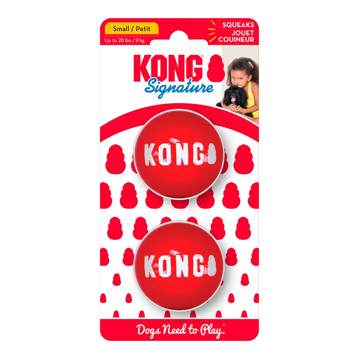 Kong - Juguete Kong para perros pelota Signature 2 uds