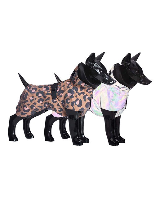 Impermeable Paikka para perros reflectante animal print