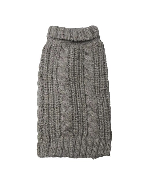 Imagen 0 de Jersey Fred & Rita para perros trenzado lúrex gris