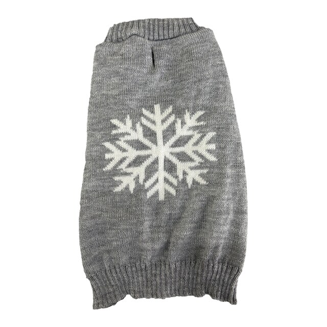 Jersey Fred & Rita para perros gris con copo de nieve
