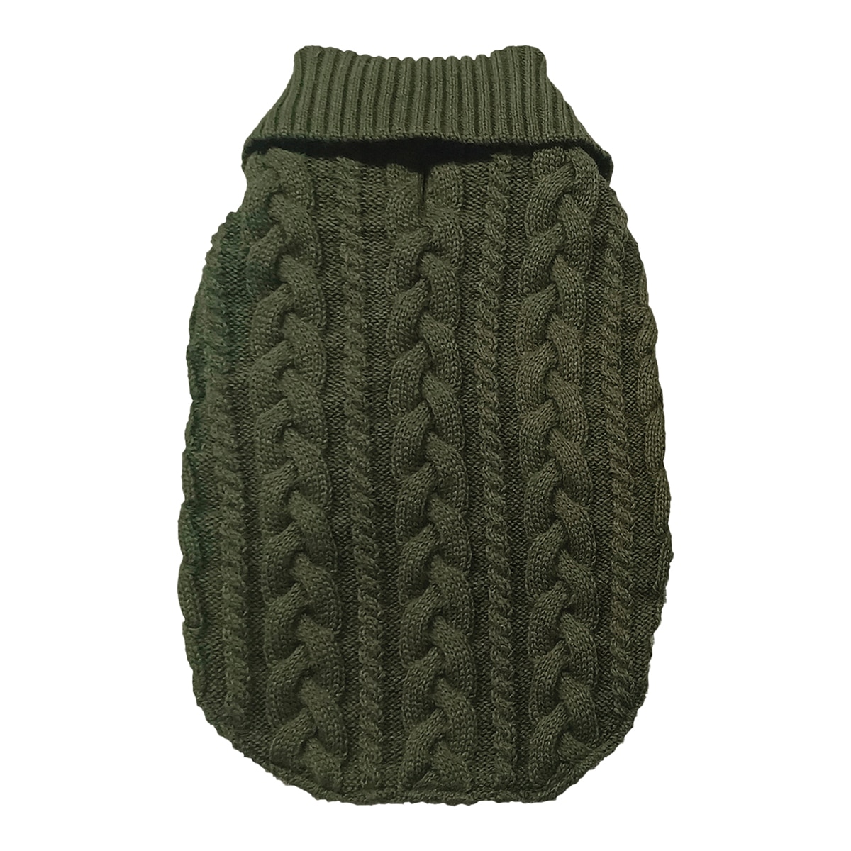 Fred & Rita – Jersey Fred & Rita para perros tricot grueso trenzado. Verde Talla M