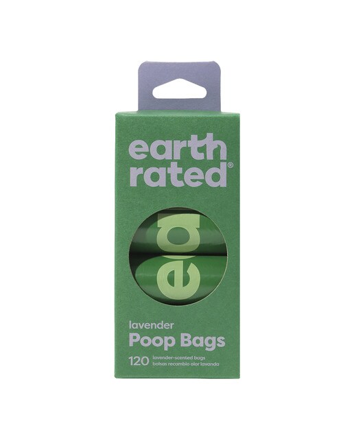 Imagen 0 de Recambio de bolsas Earth Rated para perros 8 rollos lavanda