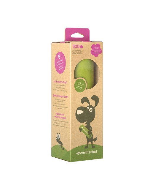 Earth Rated - Dispensador de bolsas higiénicas Earth Rated para perros rollo 300 uds