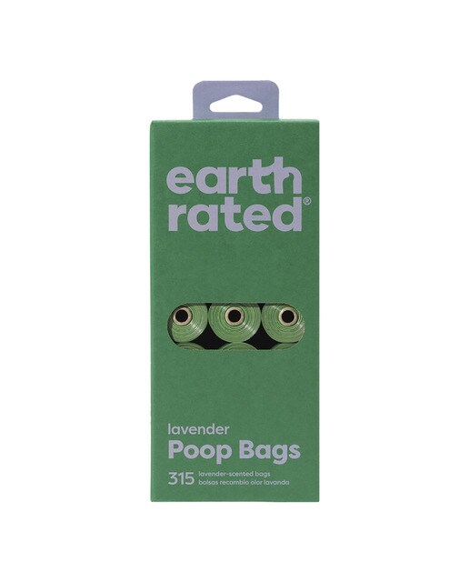 Earth Rated - Display bolsas recambio Earth Rated para perros lavanda 21 rollos