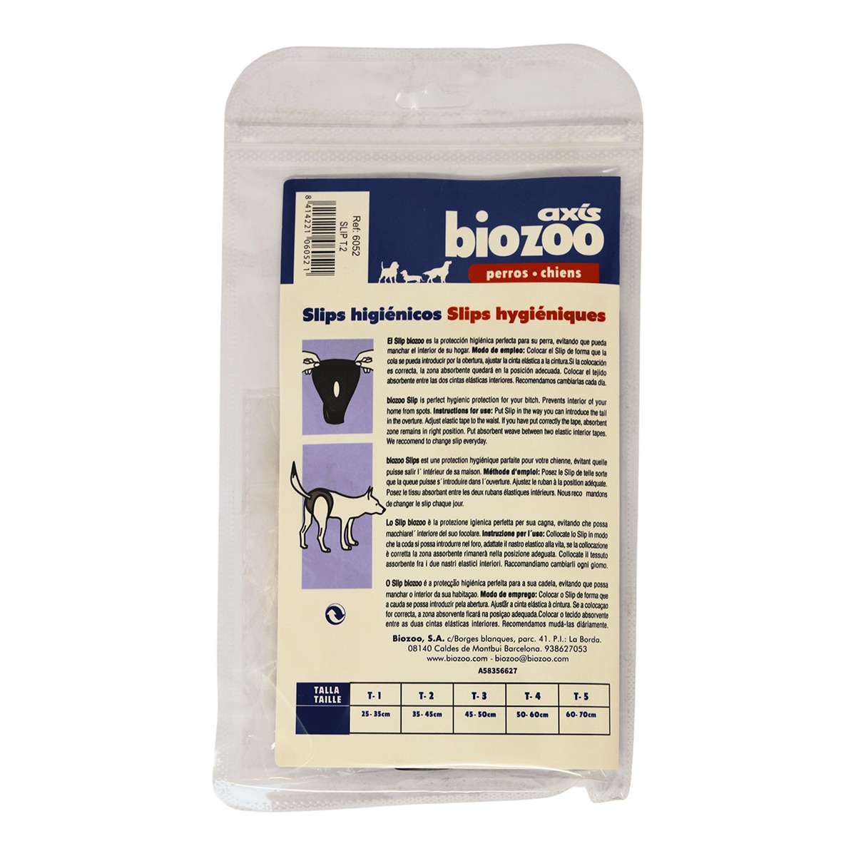 Slip higiénico para perros adultos Axis Negro-2