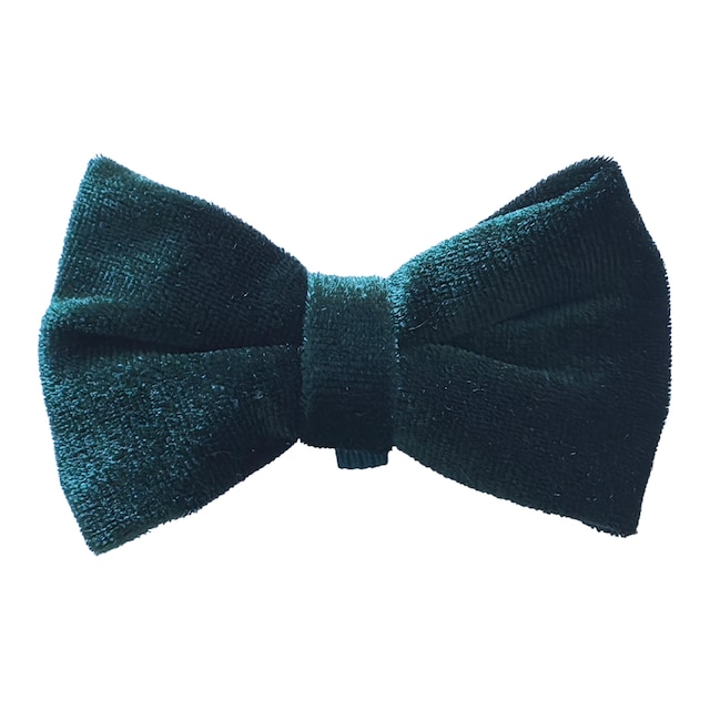 Imagen 0 de Pajarita Fred & Rita para perros de terciopelo verde