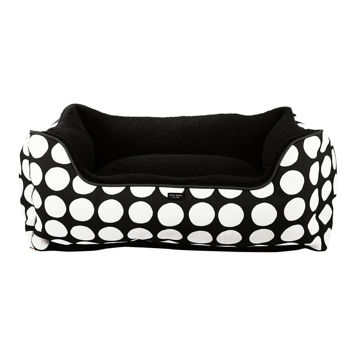 Kate Spade – Cama Kate Spade para perros y gatos Art Dot. Negro / Blanco Talla 69 cm