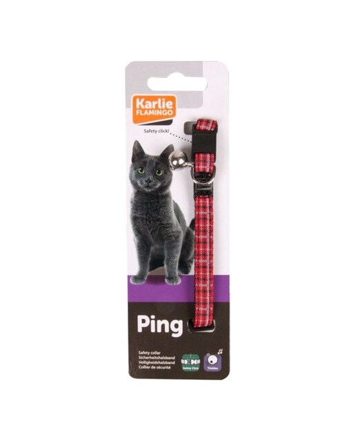 Karlie - Collar Karlie para gatos cuadros tartan