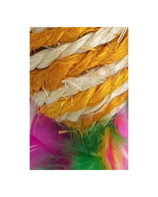 Juguete Fred & Rita para gatos ratones sisal con plumas Multicolor-2