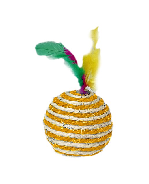Imagen 0 de Juguete Fred & Rita para gatos pelota con pluma