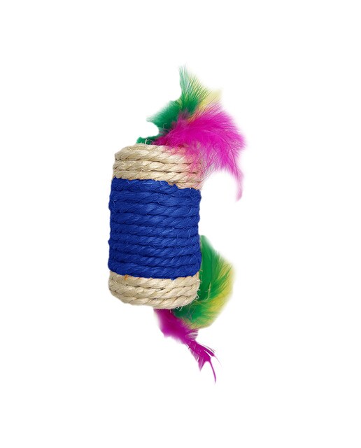 Fred & Rita - Juguete Fred & Rtia para gatos cilindro sisal con pluma