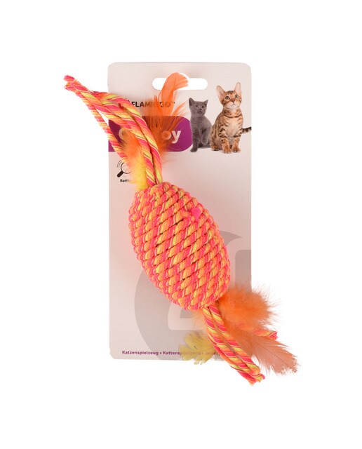 Juguete Flamingo para gatos Rodillo Bibi Naranja-2