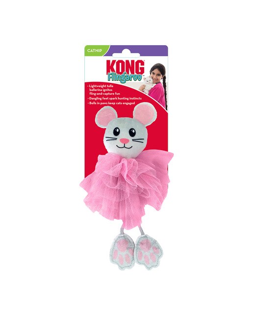 Kong - Juguete Kong para gatos peluche ratona bailarina Flingaroo Tutú