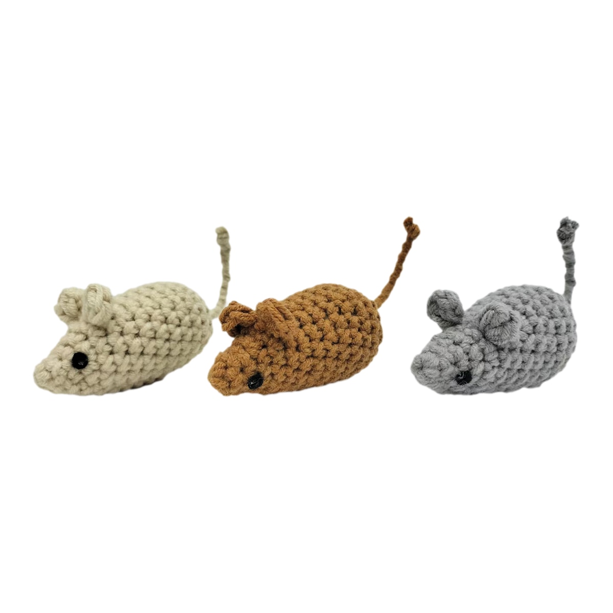 Fred & Rita – Set de juguetes Fred&Rita para gatos ratones crochet. Surtido Talla 7 cm