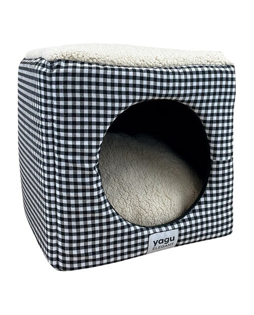 Yagu - Cubo Yagu para gatos y perros pequeños cuadros Vichy