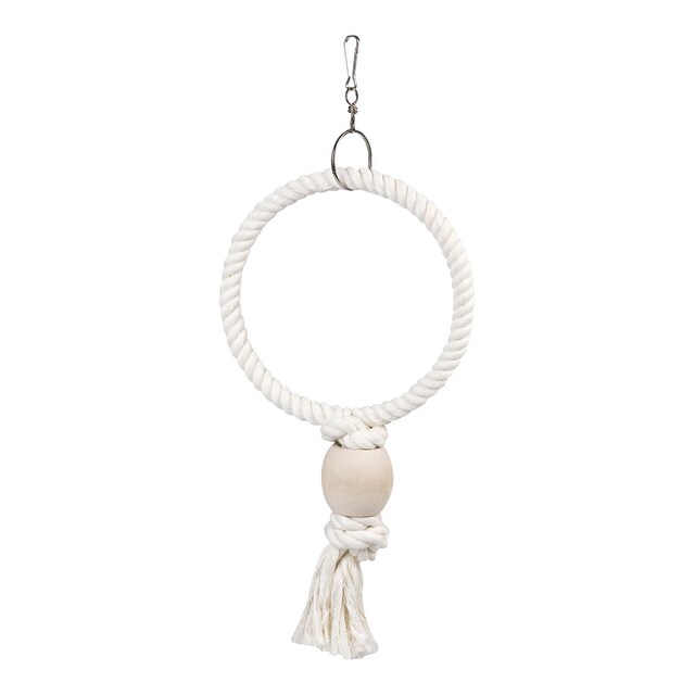 Juguete Flamingo para pájaros anillo algodón