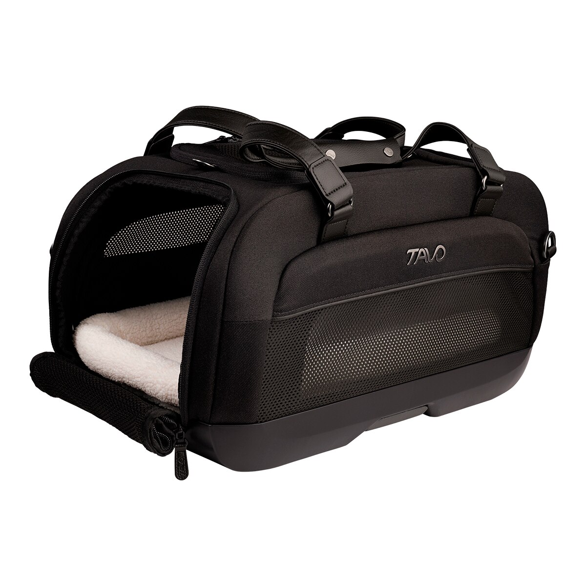 Imagen 3 de Transportín para coche con sistema de protección para perros y gatos Tavo Pets Dupree II Negro