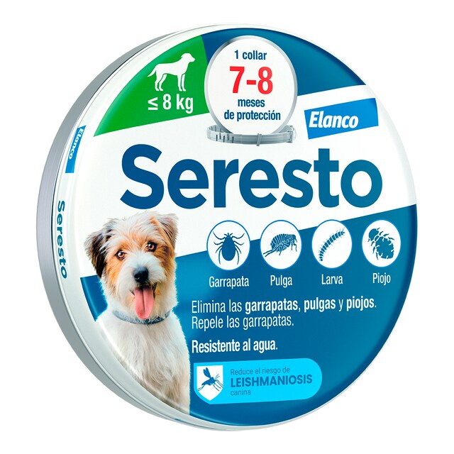 Seresto 1,25 g + 0,56 g collar medicamentoso para perros 8 kg