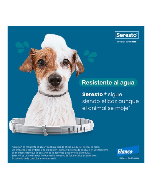Seresto 1,25 g + 0,56 g collar medicamentoso para perros 8 kg 14