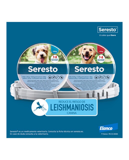 Seresto 1,25 g + 0,56 g collar medicamentoso para perros 8 kg 17
