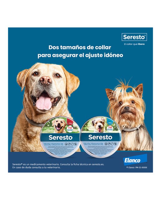 Seresto 1,25 g + 0,56 g collar medicamentoso para perros 8 kg 18