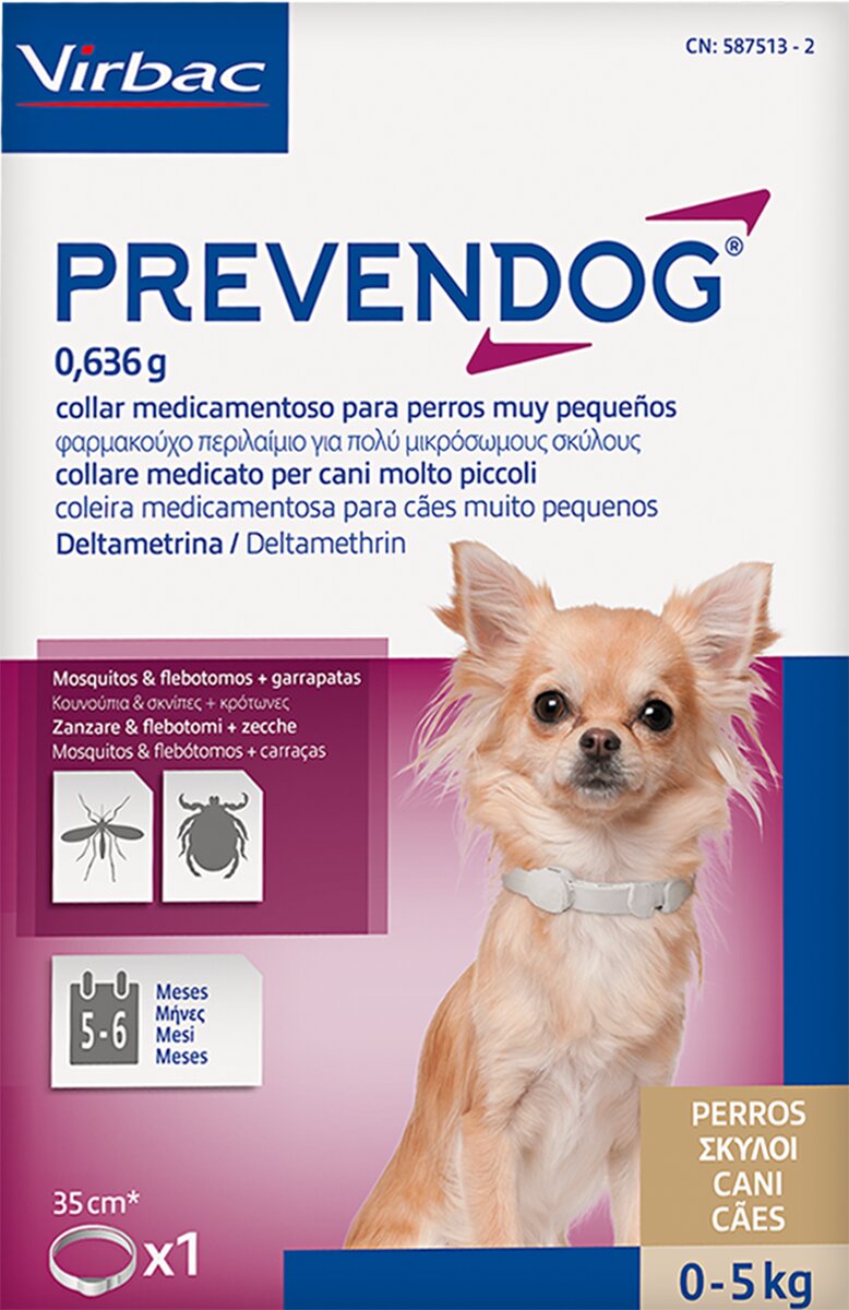 Prevendog - Prevendog 0,636 g collar medicamentoso para perros muy pequeños