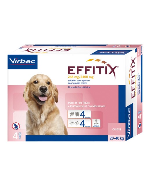 Effitix - Effitix 268 mg-2400 mg solución para unción dorsal puntual para perros grandes