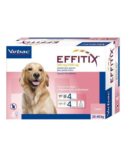Effitix 268 mg/2400 mg solución para unción dorsal puntual para perros grandes