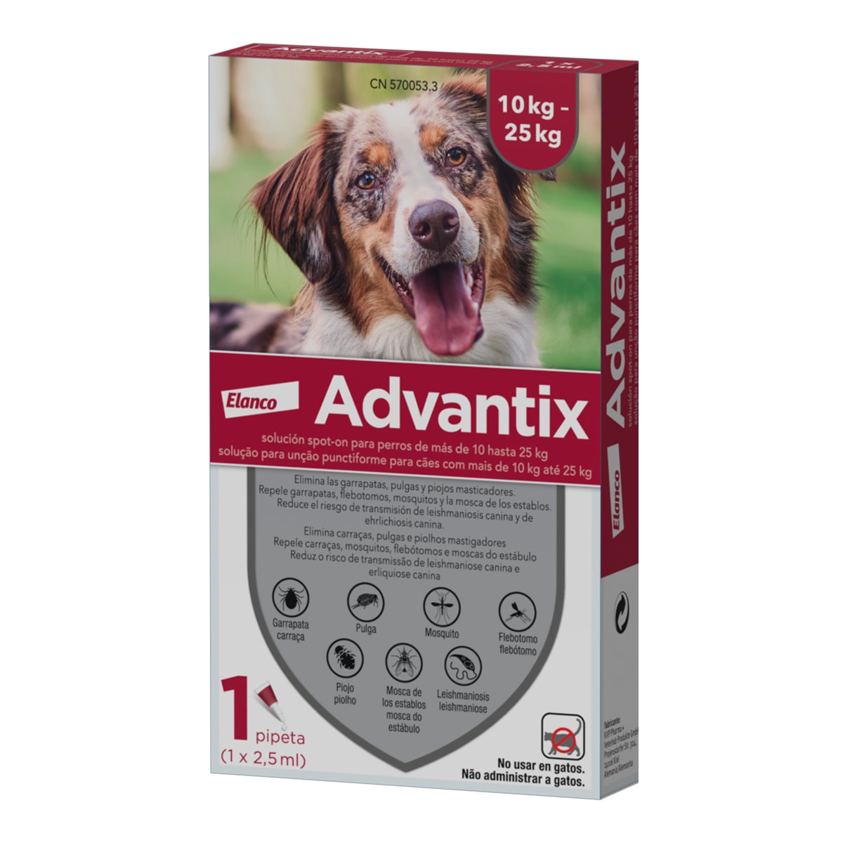 Imagen 0 de Pipetas para perros de 10 a 25 Kg Bayer Advantix