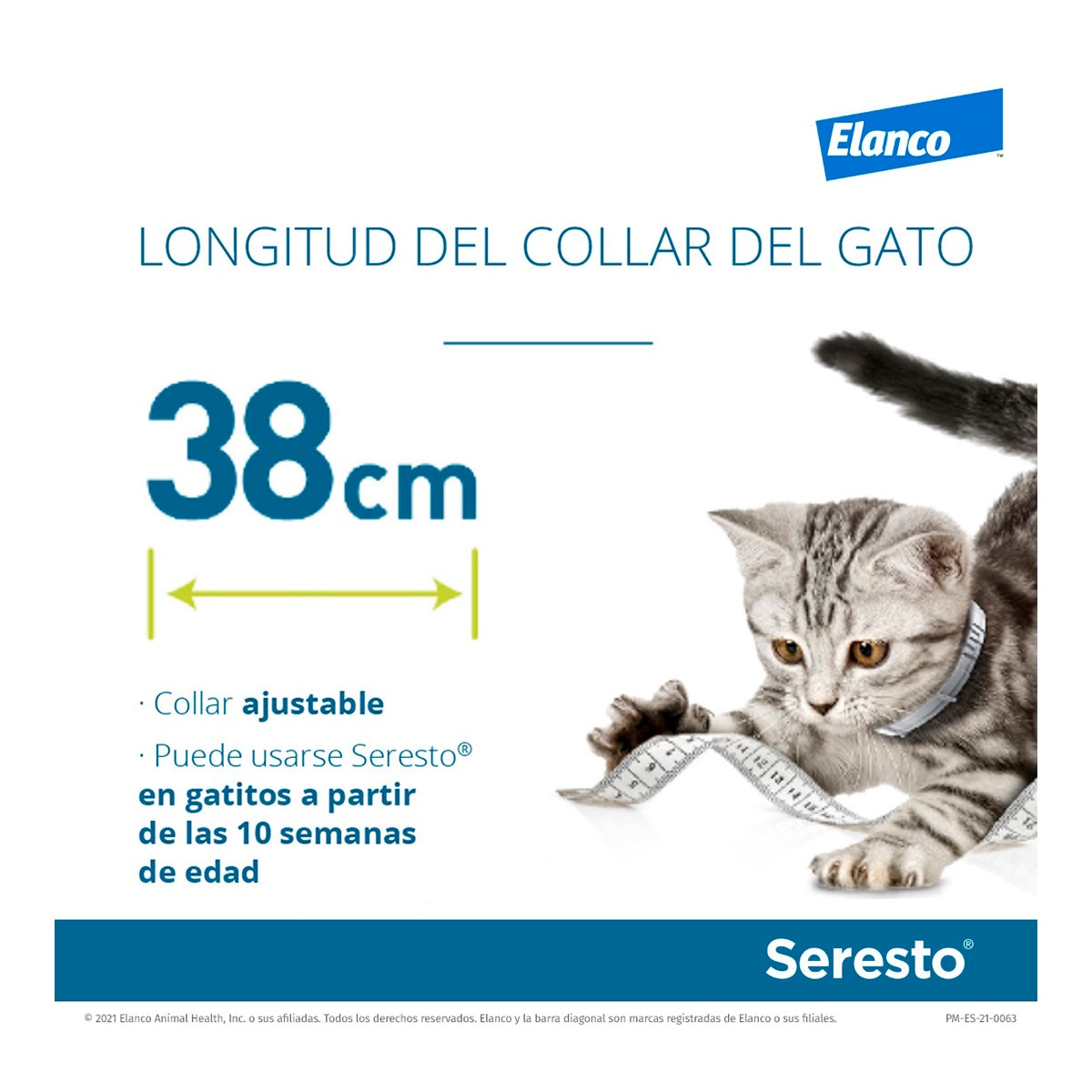 Seresto 1,25 g + 0,56 g collar medicamentoso para gatos 4