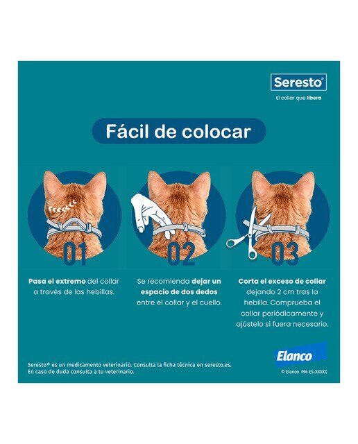 Seresto 1,25 g + 0,56 g collar medicamentoso para gatos 11