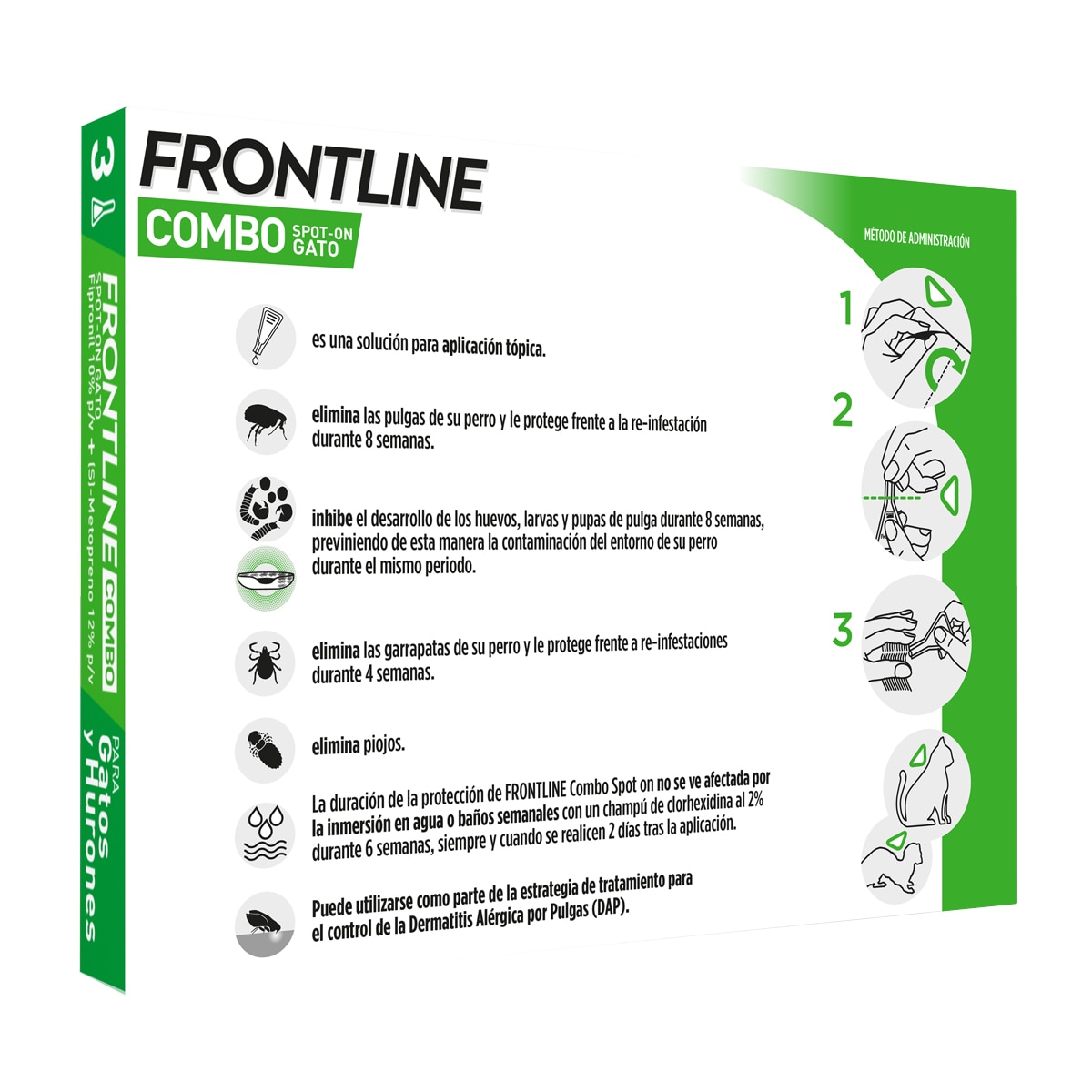 Frontline Combo 50,00 mg / 60,00 mg solución spot-on para gatos 2