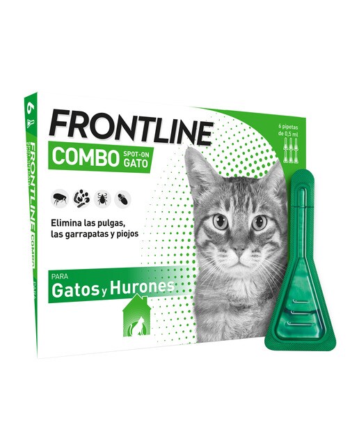Frontline Combo - Frontline Combo 50,00 mg - 60,00 mg solución spot-on para gatos