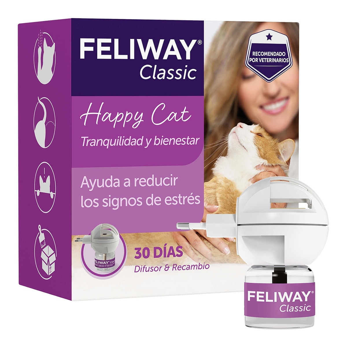 Feliway - Difusor y recambio Feliway para gatos 48 ml.