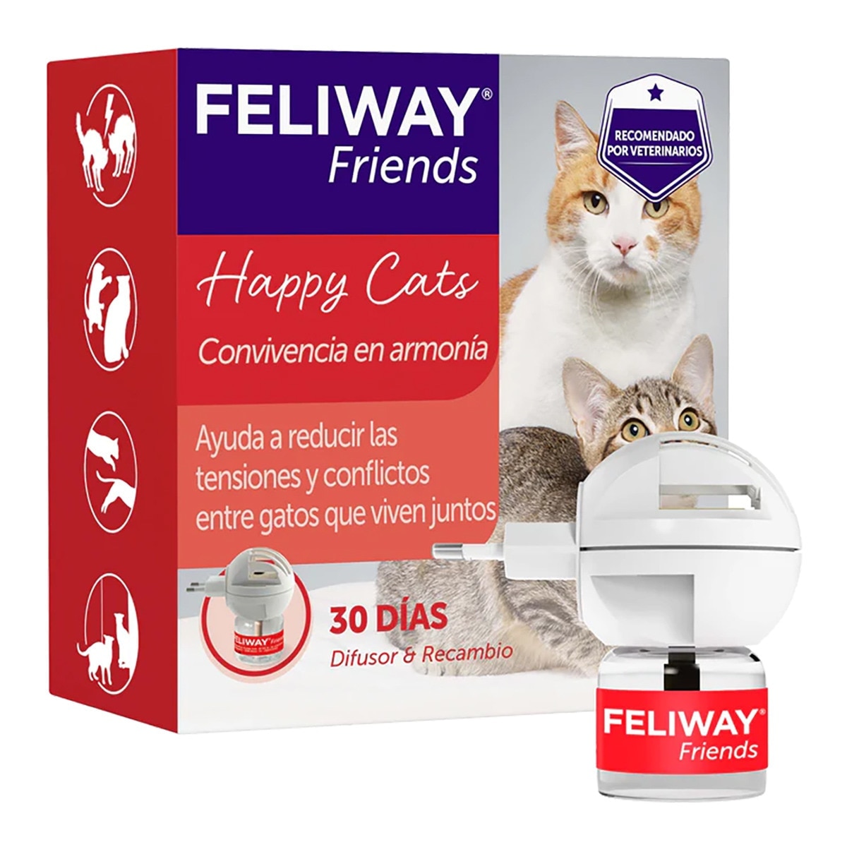 Feliway - Difusor y recambio para gatos Feliway Friends 48 ml.