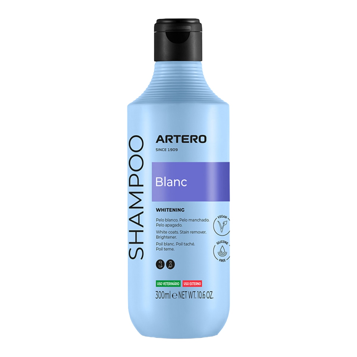 Champú para perros de pelo blanco o negro Artero Blanc 300 ml 1