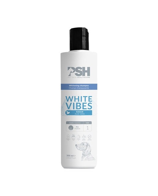 PSH Cosmetics - Champú blanqueante PSH Cosmetics para perros y gatos White Vibes 300 ml
