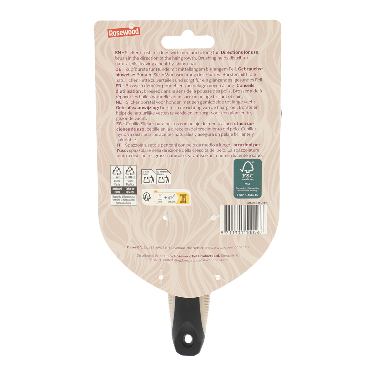 Carda Slicker suave Rosewood para perros 2