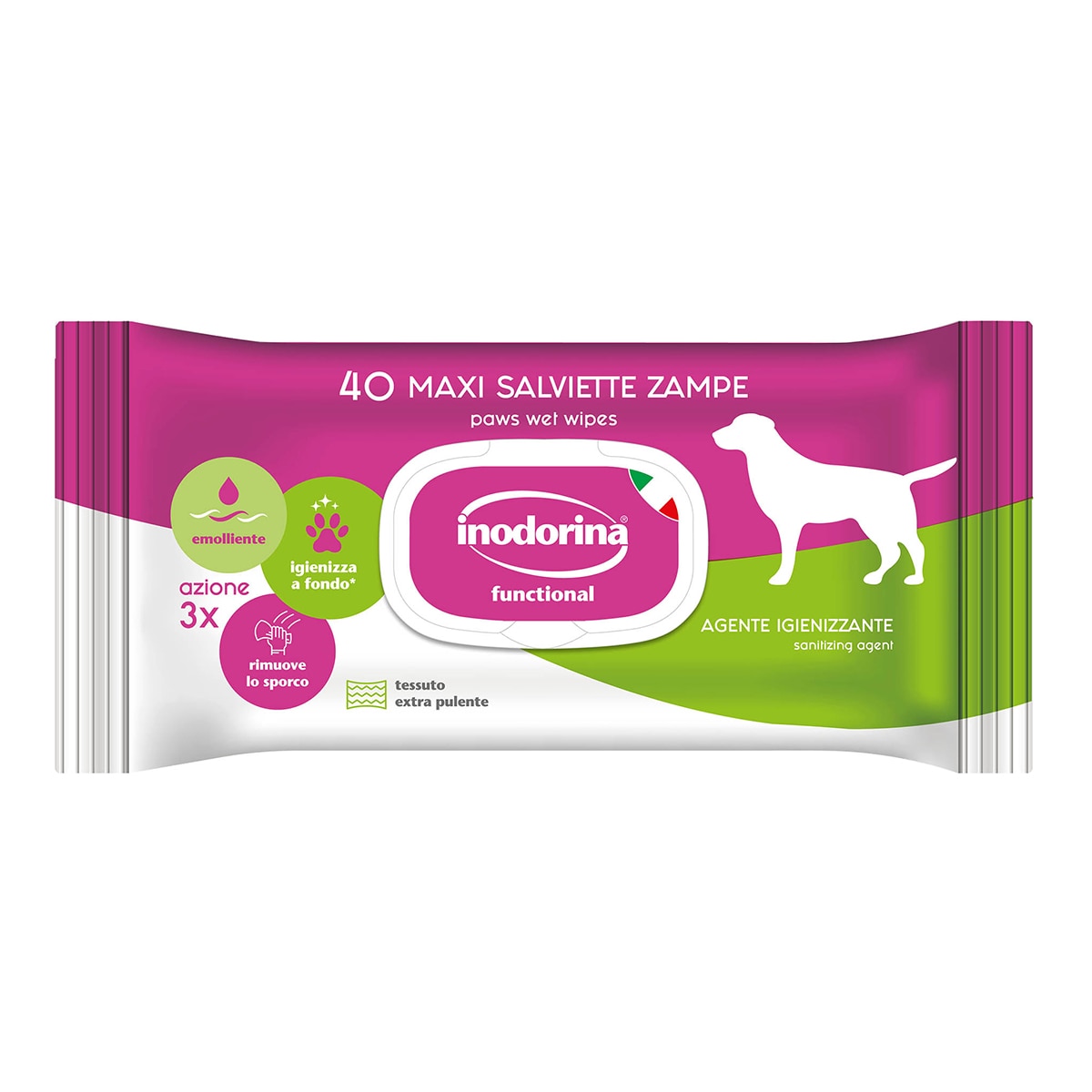 Inodorina – Toallitas Inodorina para las patas de los perros 40 uds. Talla 40 unidades