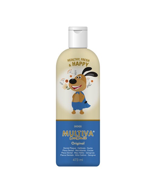 Multiva - Solución higiene bucodental para perros Multiva Cool Smile Original 473 ml
