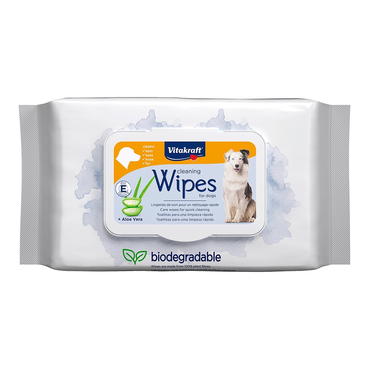 Vitakraft - Toallitas higiénicas biodegradables Vitakraft para perros Aloe Vera