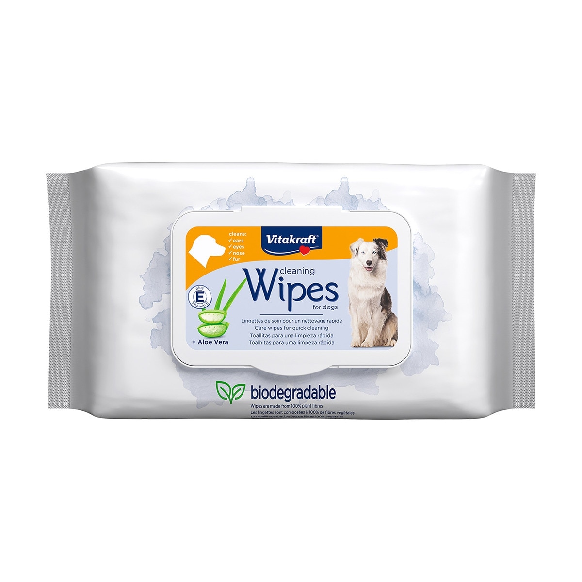 Vitakraft - Toallitas higiénicas biodegradables Vitakraft para perros Aloe Vera