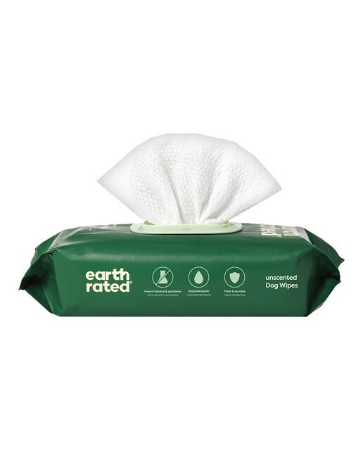 Toallitas Earth Rated para perros sin perfume 100 uds