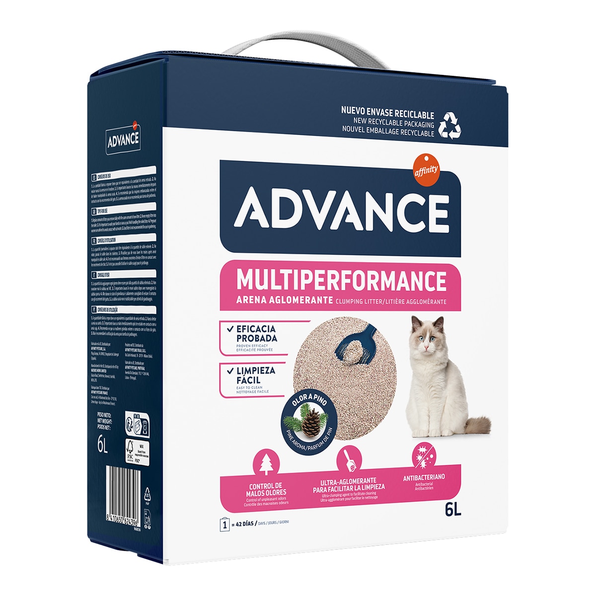 Imagen 0 de Arena aglomerante Advance Multiperformance para gatos 6,36 Kg