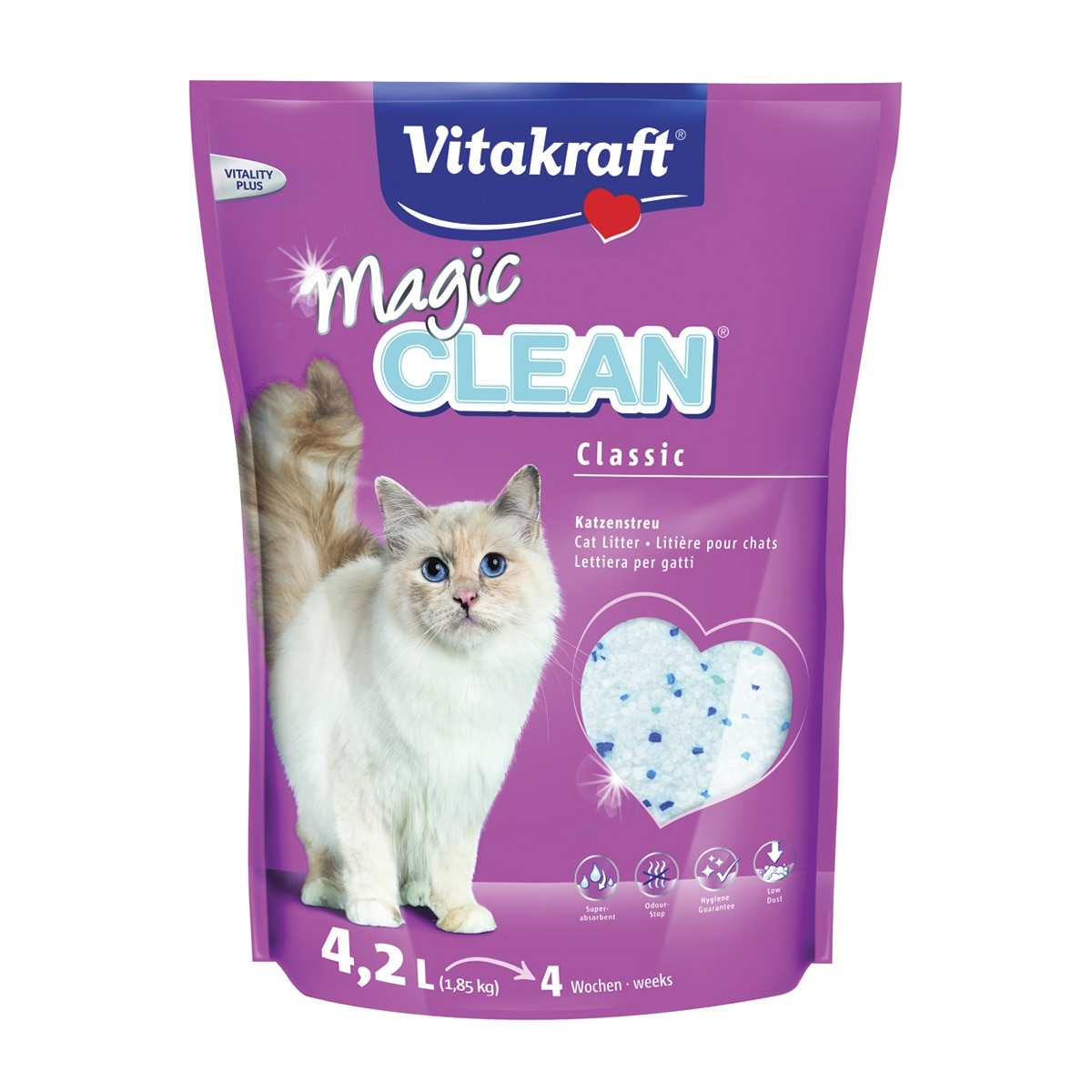Vitakraft - Arena Vitakraft para gatos Magic Clean Classic Perlas Gel Sílice